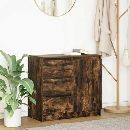 Dressoir met lade 71x35x65 cm spaanplaat gerookt eikenkleurig