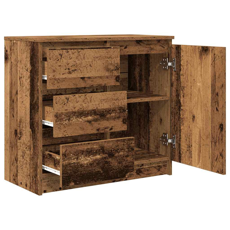 Dressoir met lade 71x35x65 cm spaanplaat oud hout