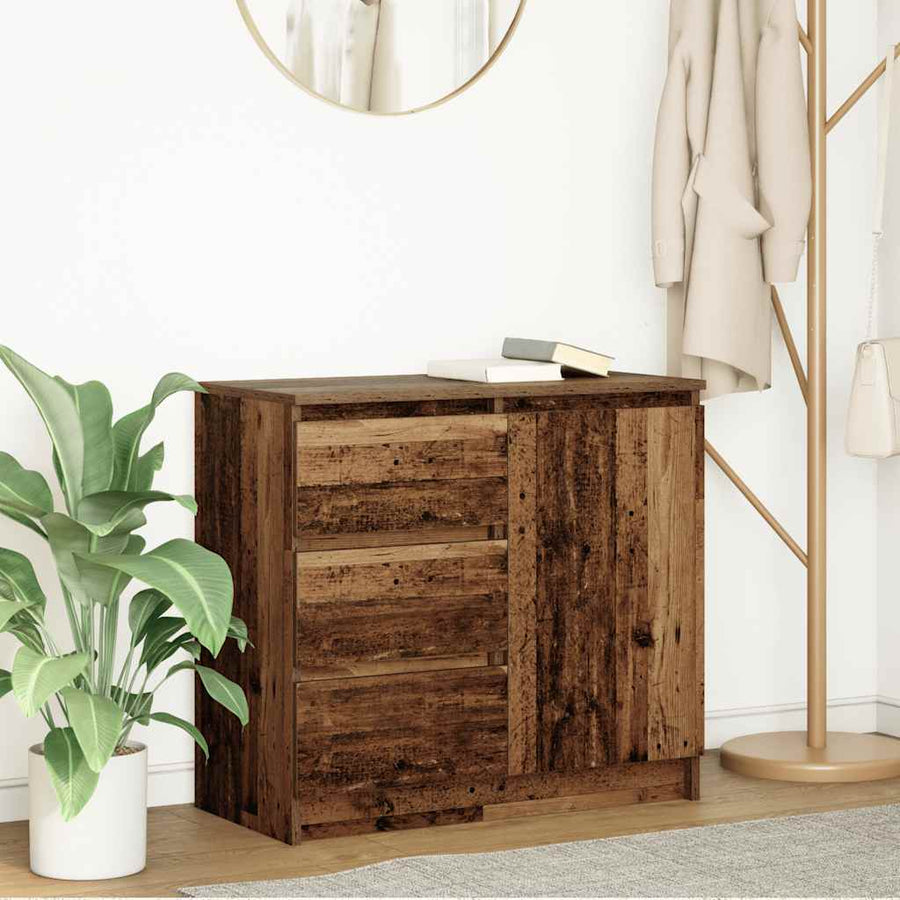Dressoir met lade 71x35x65 cm spaanplaat oud hout