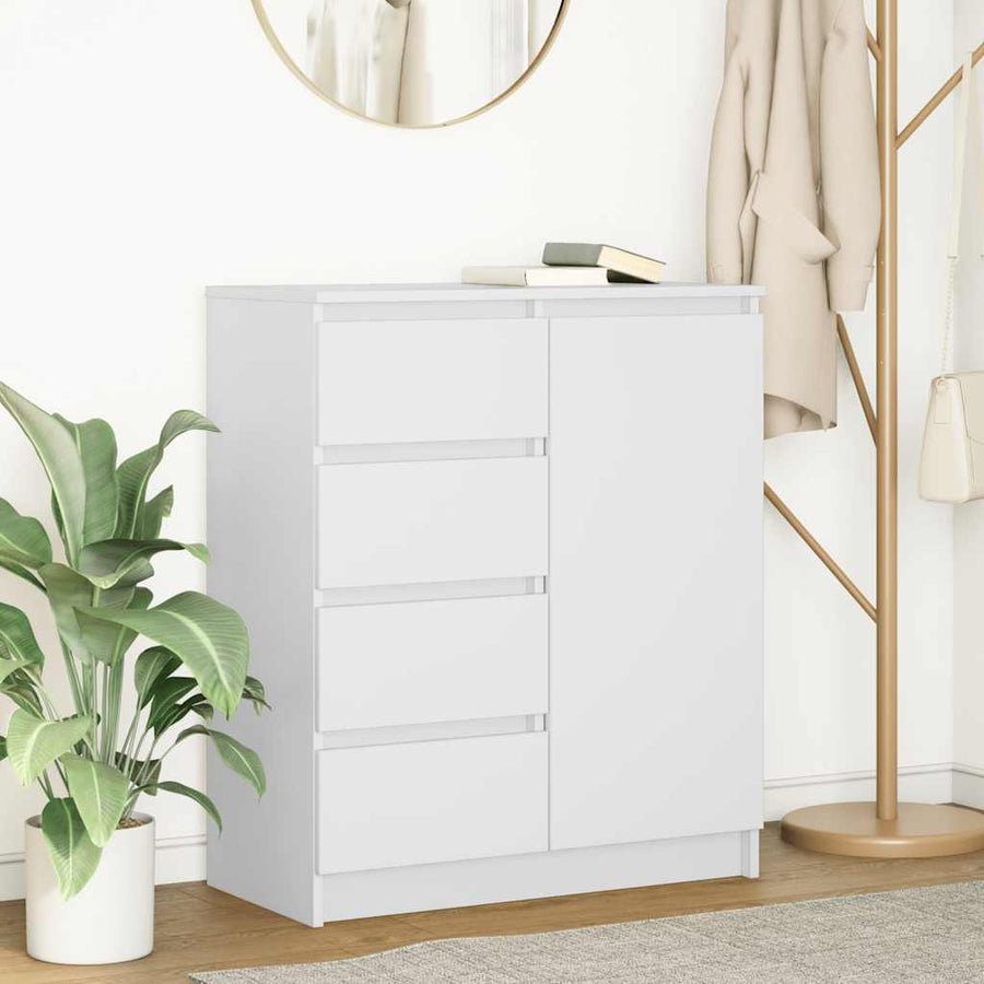 Dressoir met lades 71x35x84 cm spaanplaat wit