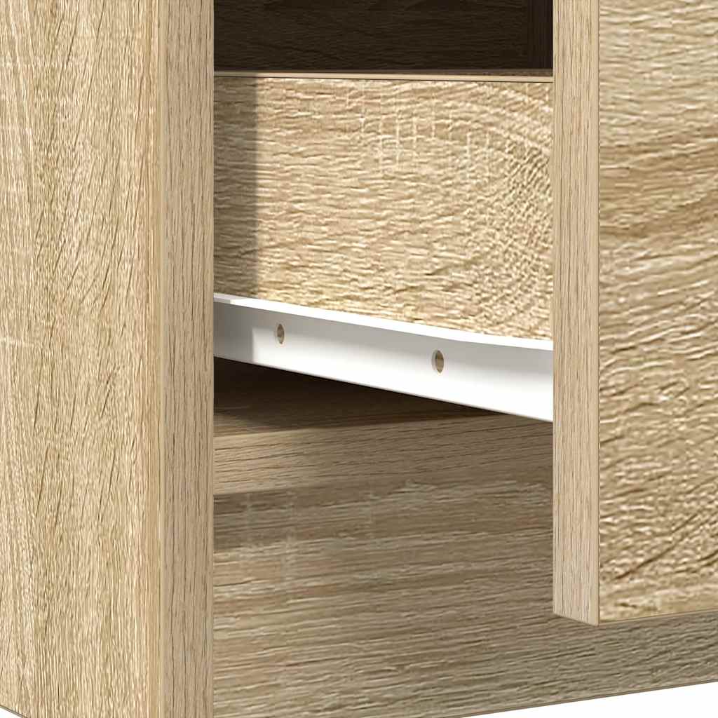 Dressoir met lades 71x35x84 cm spaanplaat sonoma eikenkleurig