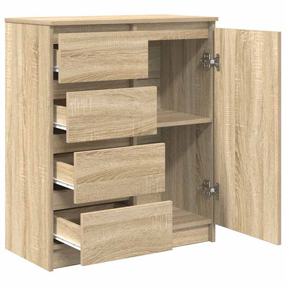Dressoir met lades 71x35x84 cm spaanplaat sonoma eikenkleurig