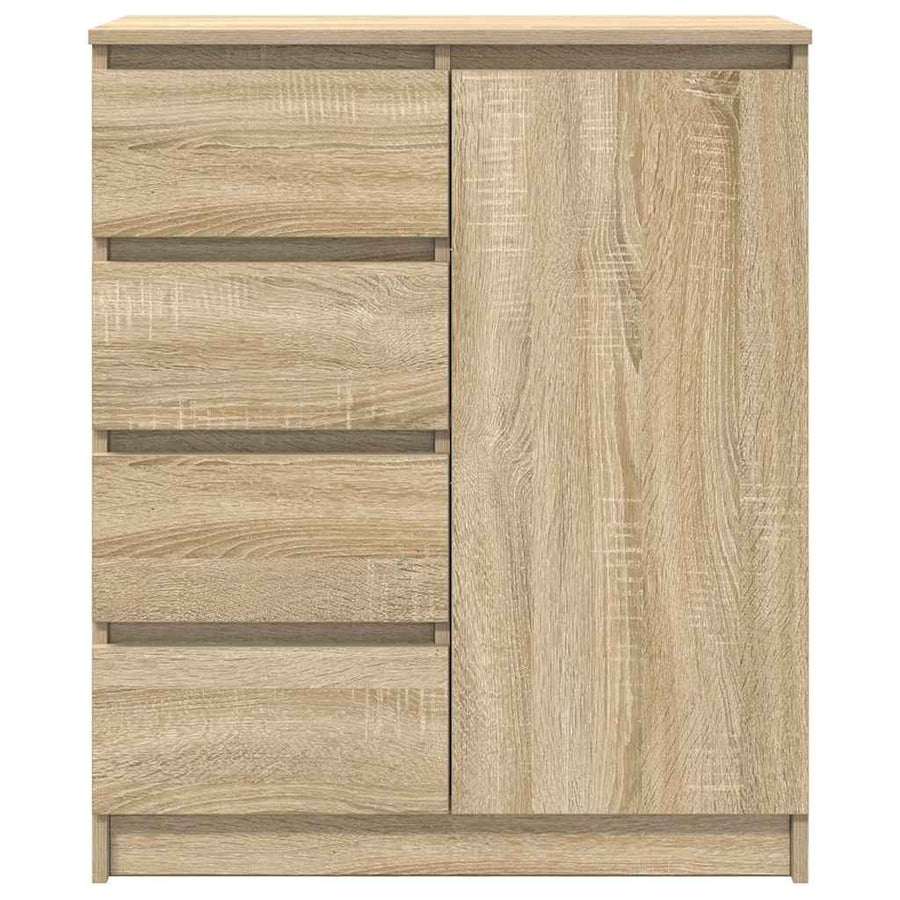 Dressoir met lades 71x35x84 cm spaanplaat sonoma eikenkleurig
