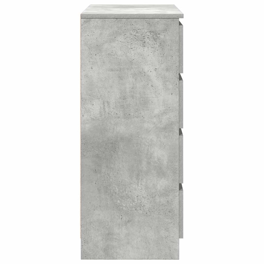 Dressoir met lades 71x35x84 cm spaanplaat betongrijs