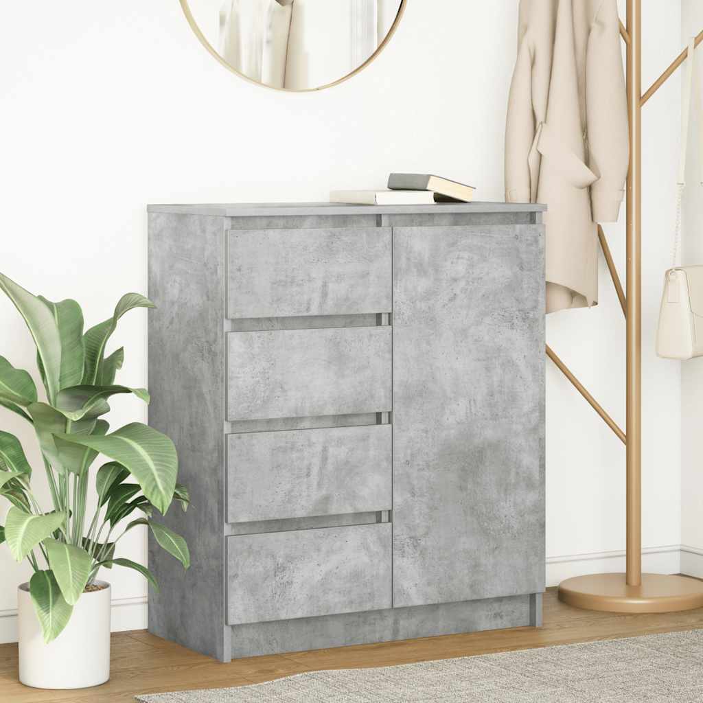 Dressoir met lades 71x35x84 cm spaanplaat betongrijs