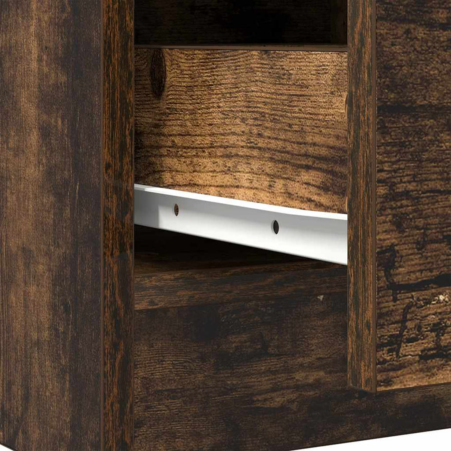 Dressoir met lades 71x35x84 cm spaanplaat gerookt eiken