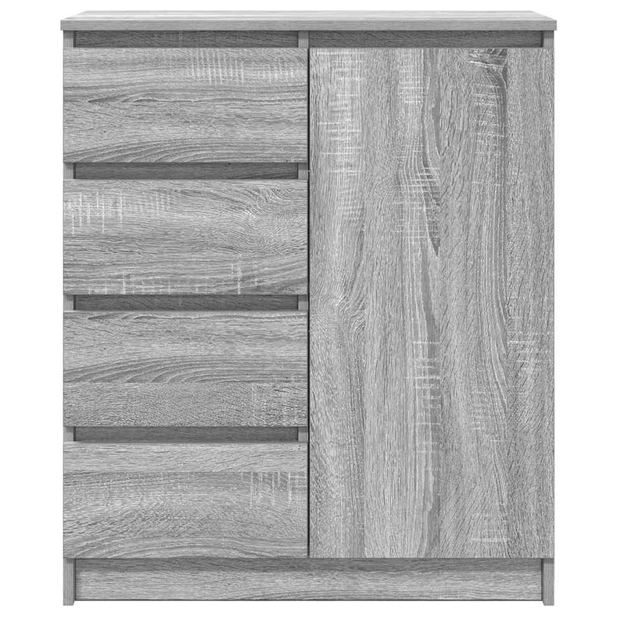 Dressoir met lades 71x35x84 cm spaanplaat grijs Sonoma