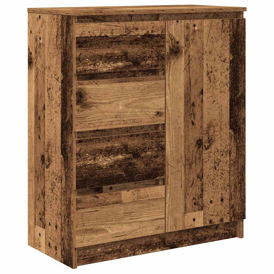 Dressoir met lades 71x35x84 cm spaanplaat hout oud hout