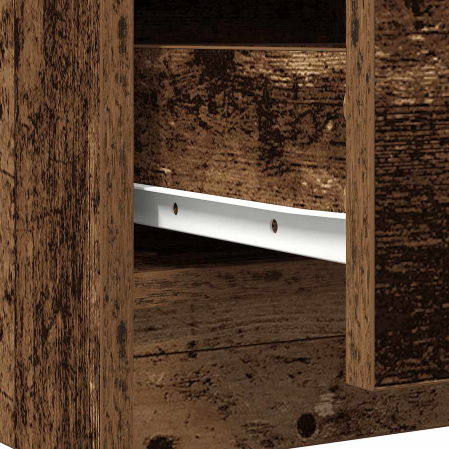 Dressoir met lades 71x35x84 cm spaanplaat hout oud hout