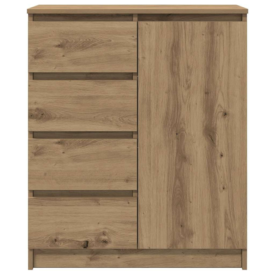 Dressoir lades 71x35x84 cm spaanplaat artisanaal eikenkleurig