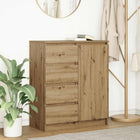 Dressoir 71x35x84 cm spaanplaat artisanaal eiken