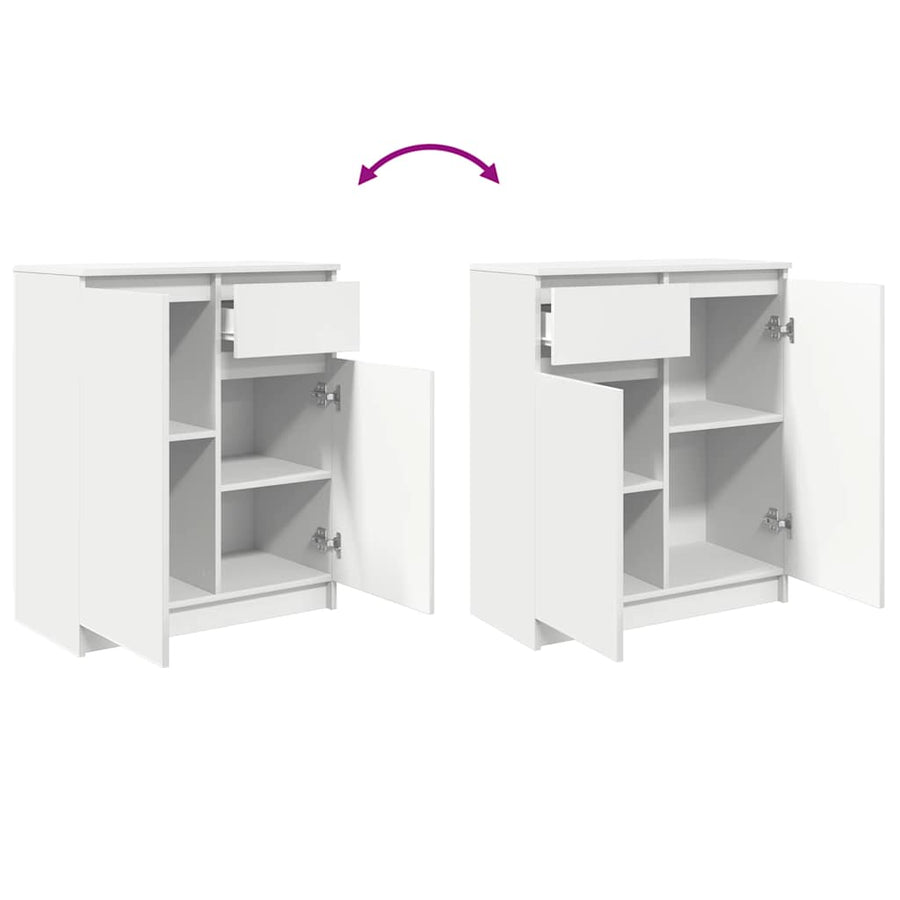 Dressoir met lade 71x35x84 cm spaanplaat wit