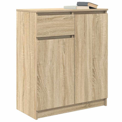 Dressoir met lade 71x35x84 cm spaanplaat sonoma eikenkleurig