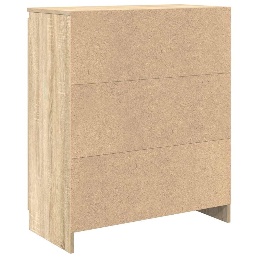 Dressoir met lade 71x35x84 cm spaanplaat sonoma eikenkleurig