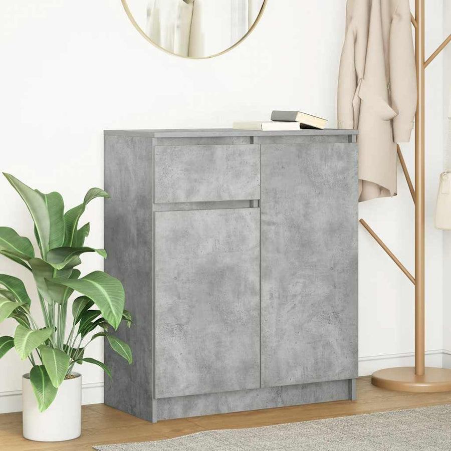 Dressoir met lade 71x35x84 cm spaanplaat betongrijs