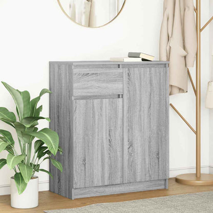 Dressoir met lade 71x35x84 cm spaanplaat grijs Sonoma