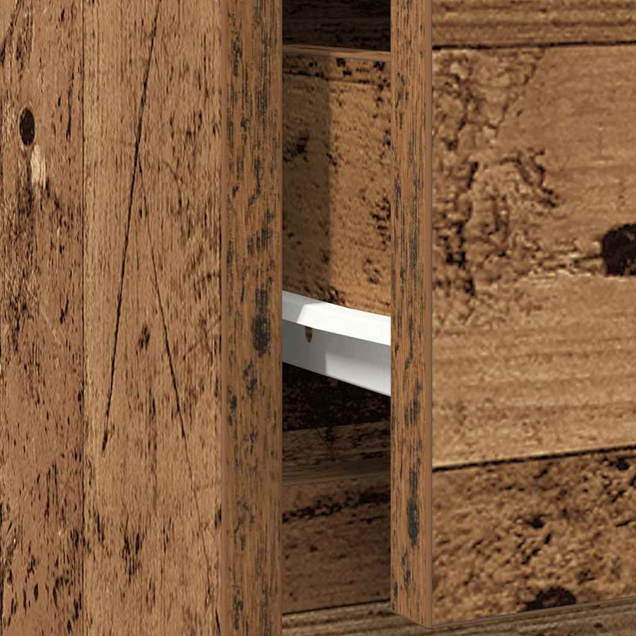 Dressoir met lade 71x35x84 cm spaanplaat oud hout