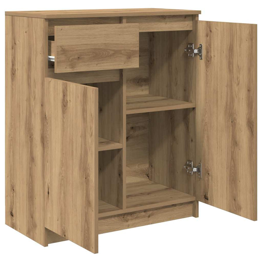 Dressoir lade 71x35x84 cm spaanplaat artisanaal eikenkleurig