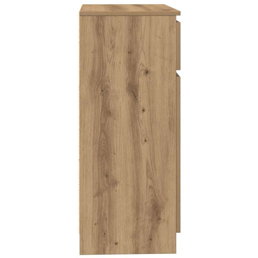 Dressoir lade 71x35x84 cm spaanplaat artisanaal eikenkleurig
