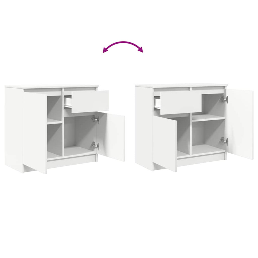 Dressoir met lade 71x35x65 cm spaanplaat wit