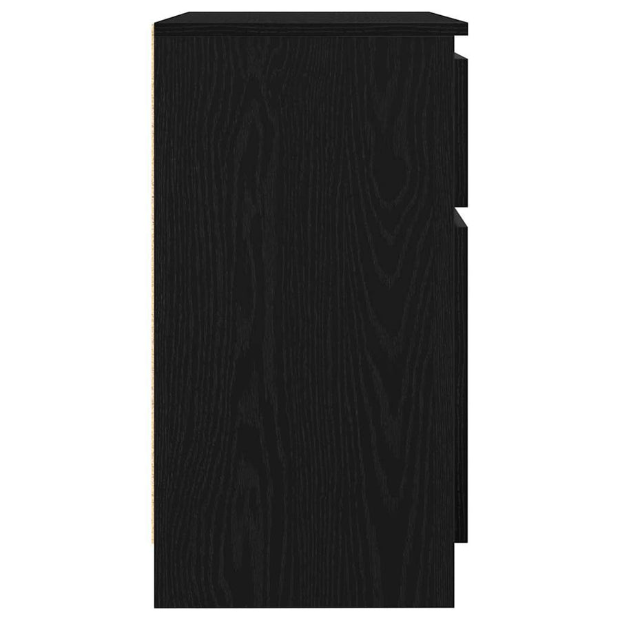 Dressoir met lade 71x35x65 cm spaanplaat zwart eikenkleurig