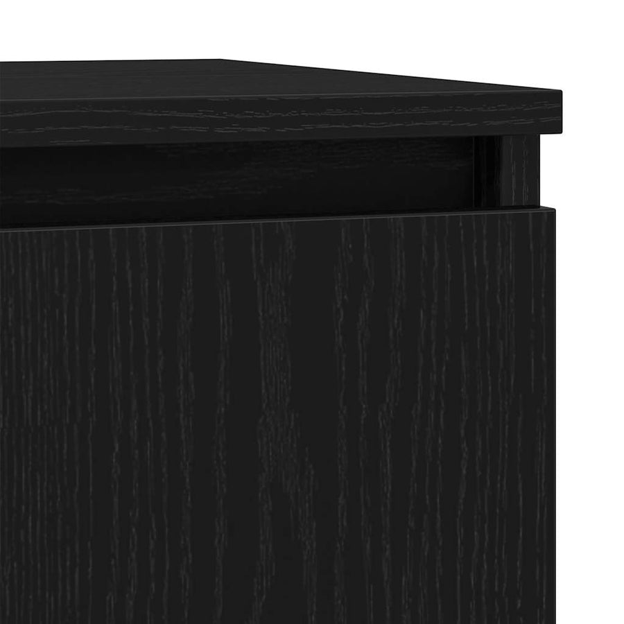 Dressoir met lade 71x35x65 cm spaanplaat zwart eikenkleurig