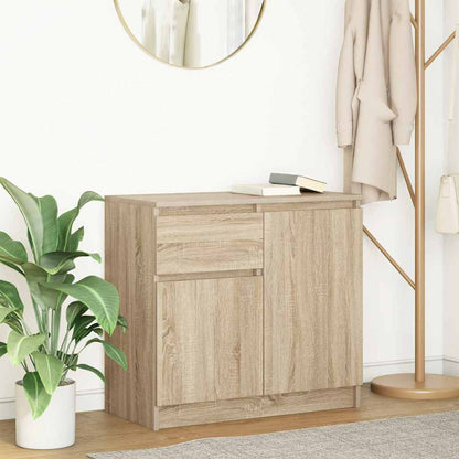 Dressoir met lade 71x35x65 cm spaanplaat sonoma eikenkleurig