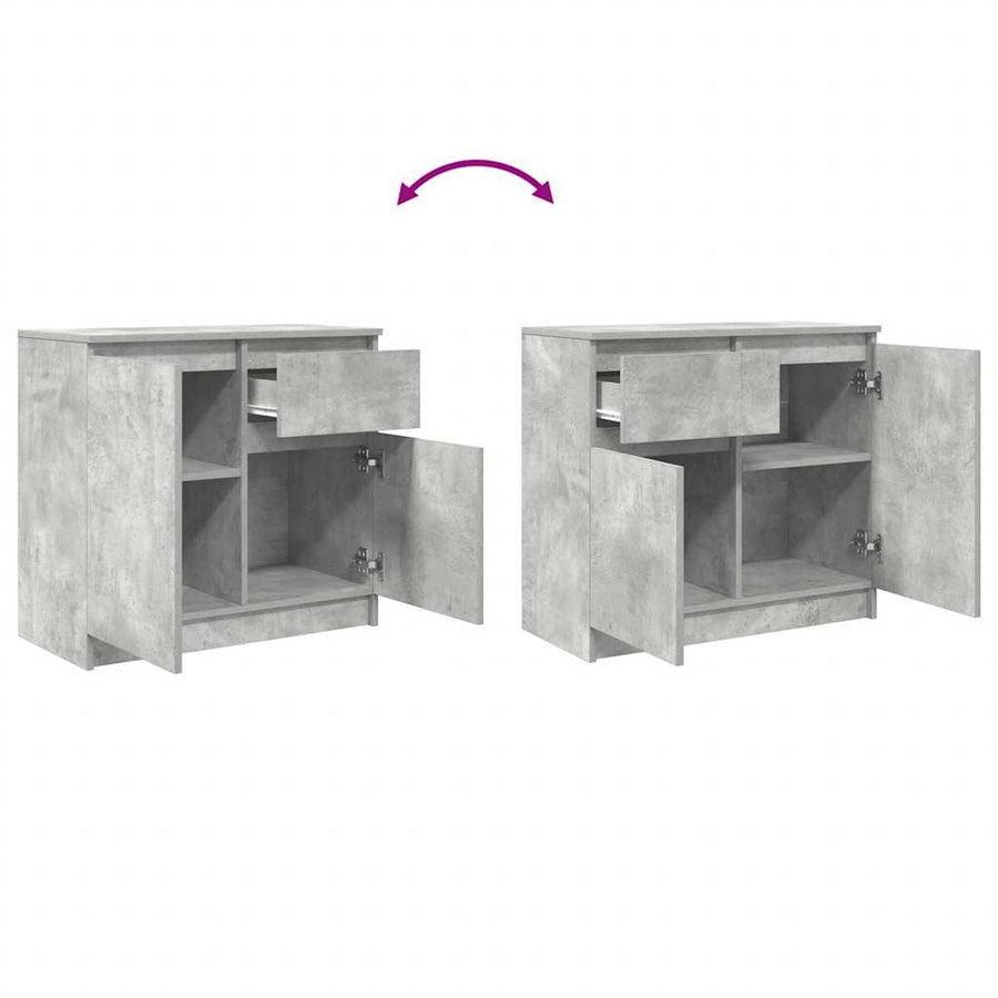 Dressoir met lade 71x35x65 cm spaanplaat betongrijs