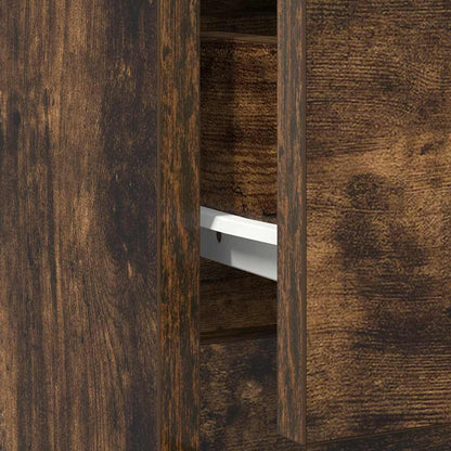 Dressoir met lade 71x35x65 cm spaanplaat gerookt eikenkleurig