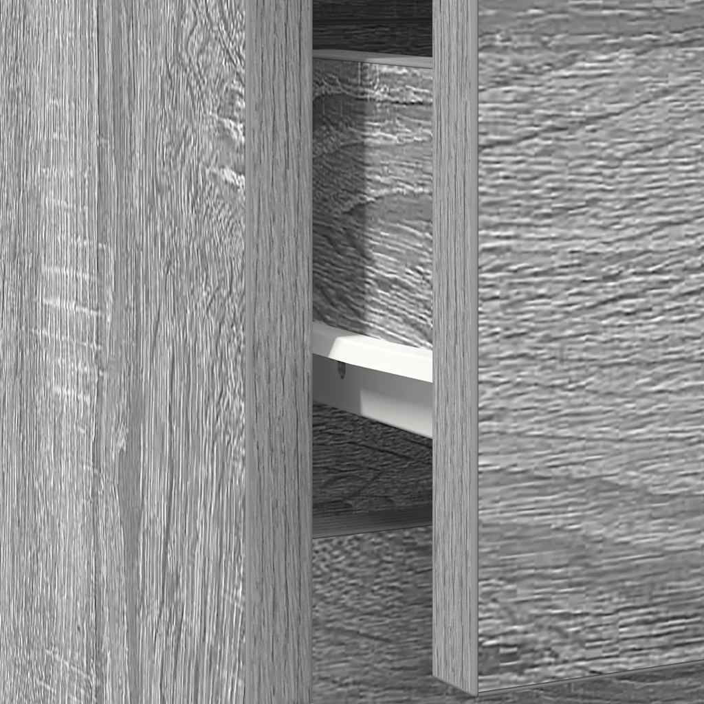 Dressoir met lade 71x35x65 cm spaanplaat grijs Sonoma