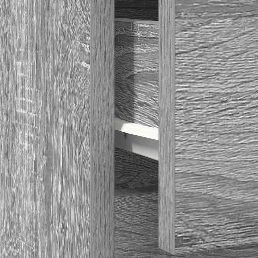 Dressoir met lade 71x35x65 cm spaanplaat grijs Sonoma