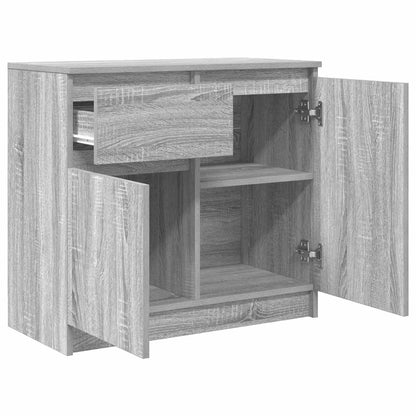 Dressoir met lade 71x35x65 cm spaanplaat grijs Sonoma