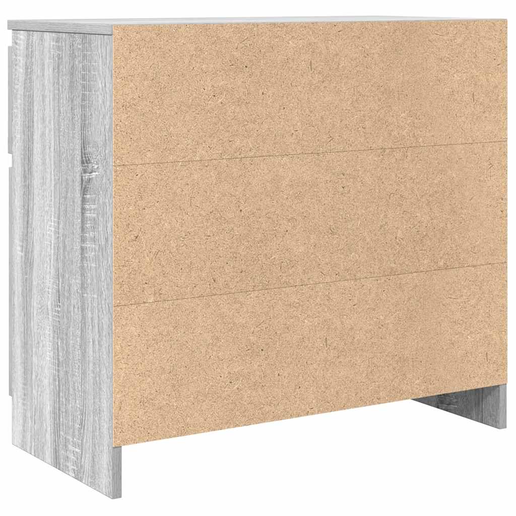 Dressoir met lade 71x35x65 cm spaanplaat grijs Sonoma