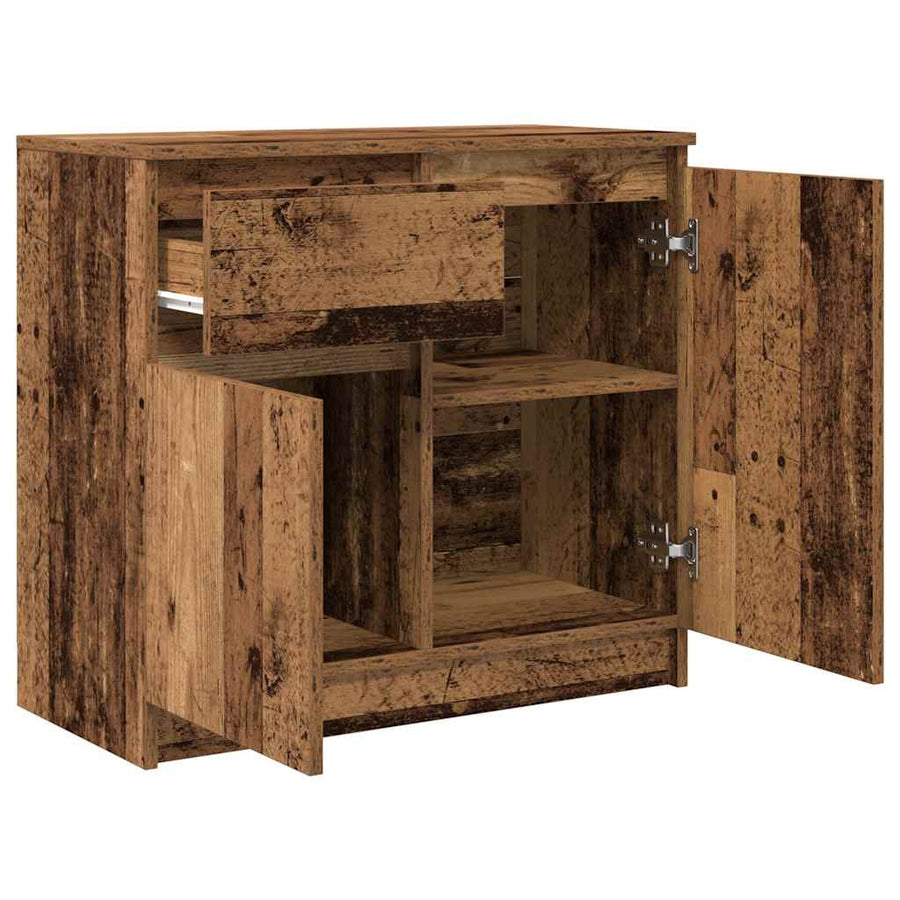 Dressoir met lade 71x35x65 cm spaanplaat oud hout