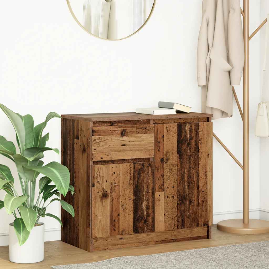 Dressoir met lade 71x35x65 cm spaanplaat oud hout