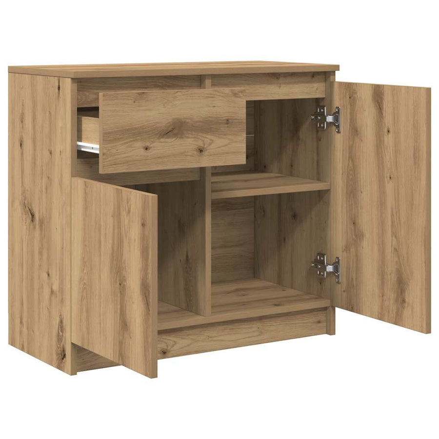 Dressoir lade 71x35x65 cm spaanplaat artisanaal eikenkleurig