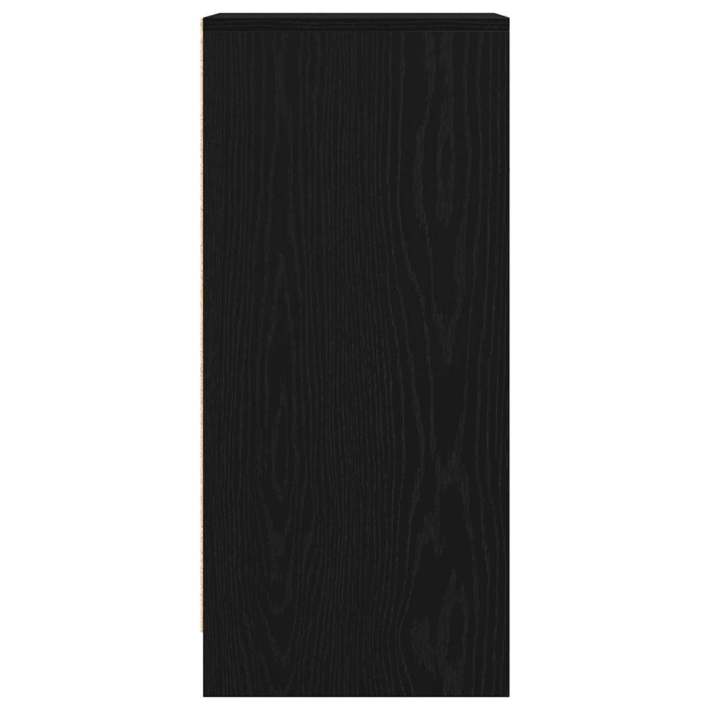 Dressoir 29,5x34x76 cm spaanplaat zwart eikenkleurig