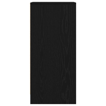 Dressoir 29,5x34x76 cm spaanplaat zwart eikenkleurig