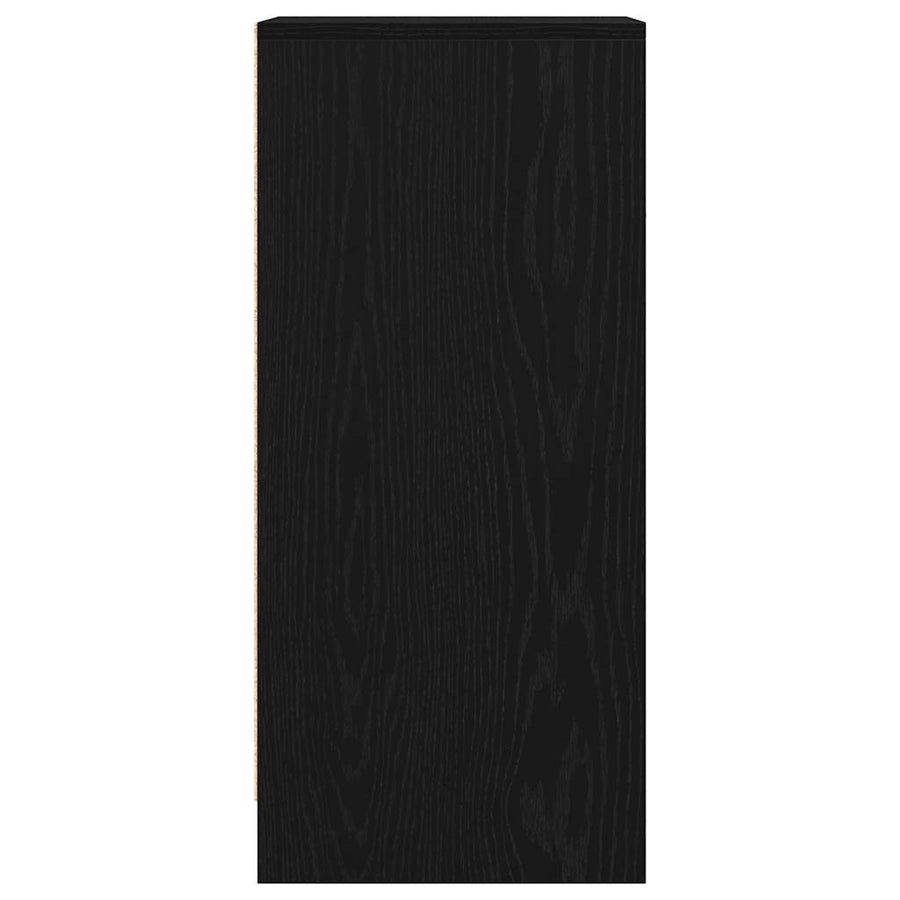 Dressoir 29,5x34x76 cm spaanplaat zwart eikenkleurig