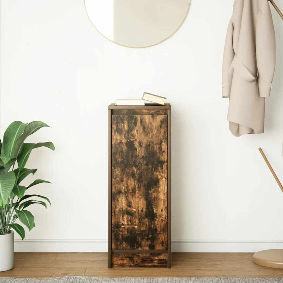 Dressoir 29,5x34x76 cm bewerkt hout gerookt eikenkleurig