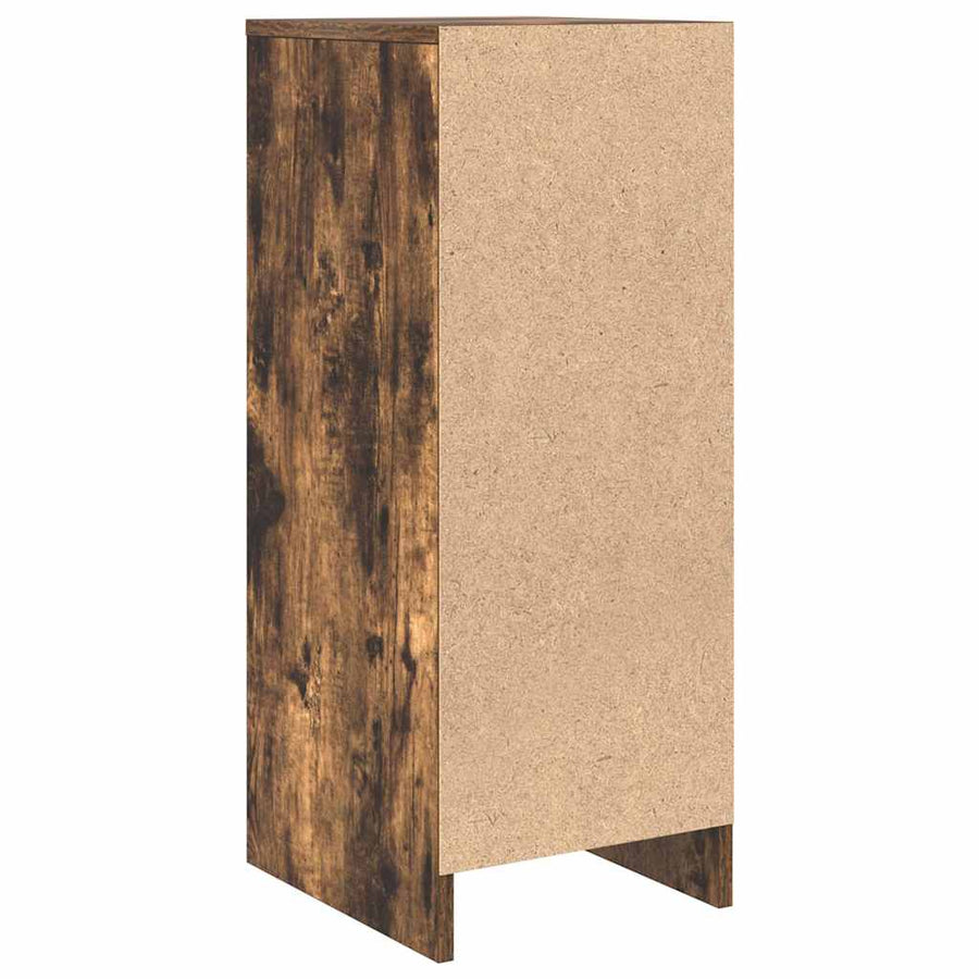 Dressoir 29,5x34x76 cm bewerkt hout gerookt eikenkleurig