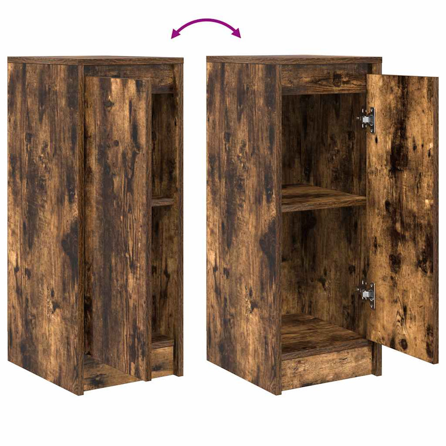 Dressoir 29,5x34x76 cm bewerkt hout gerookt eikenkleurig