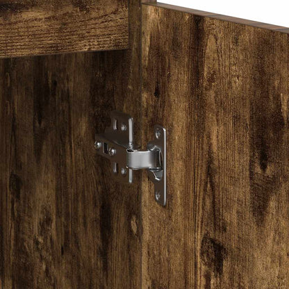 Dressoir 29,5x34x76 cm bewerkt hout gerookt eikenkleurig