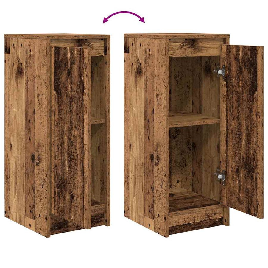Dressoir 29,5x34x76 cm bewerkt hout oud houtkleurig