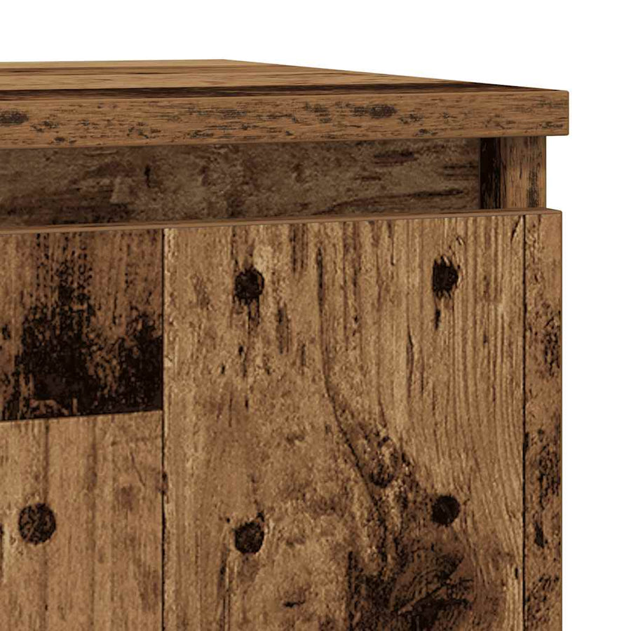 Dressoir 29,5x34x76 cm bewerkt hout oud houtkleurig