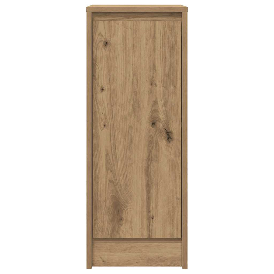 Dressoir 29,5x34x76 cm bewerkt hout artisanaal eikenkleur