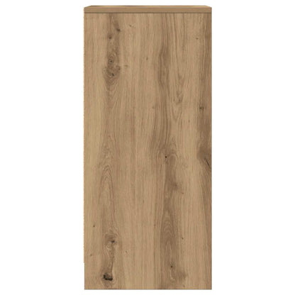 Dressoir 29,5x34x76 cm bewerkt hout artisanaal eikenkleur