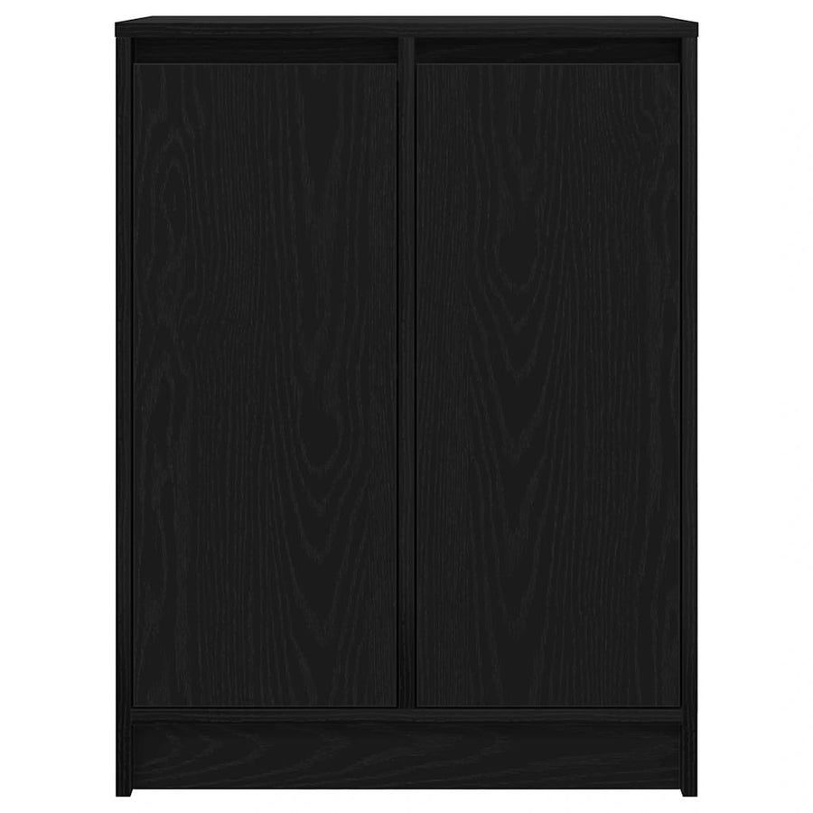 Dressoir 57x34x76 cm spaanplaat zwart eikenkleurig