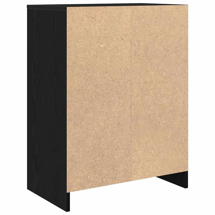 Dressoir 57x34x76 cm spaanplaat zwart eikenkleurig