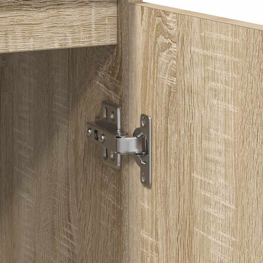 Dressoir 57x34x76 cm bewerkt hout sonoma eikenkleurig